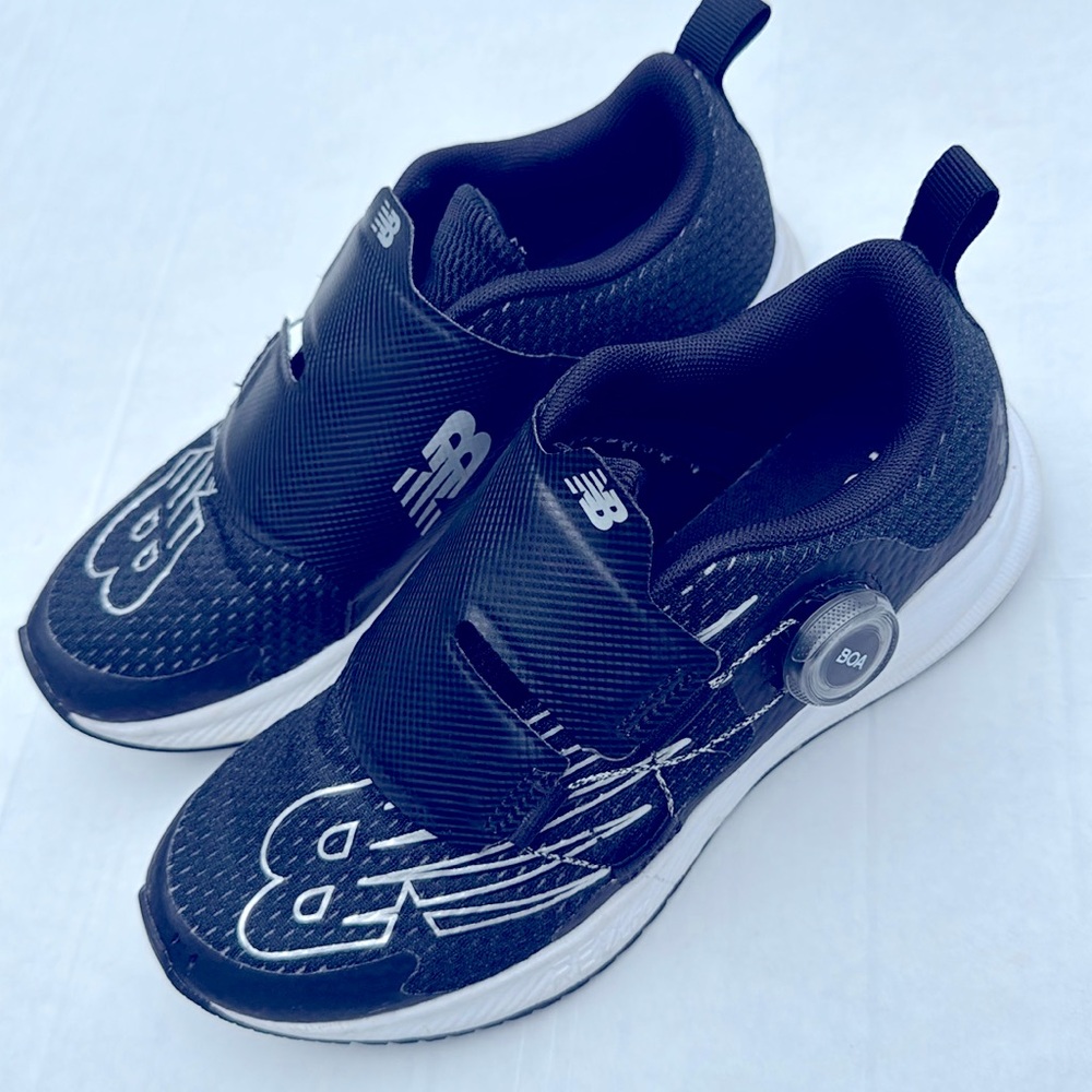 New Balance Kids Black and White Sneakers